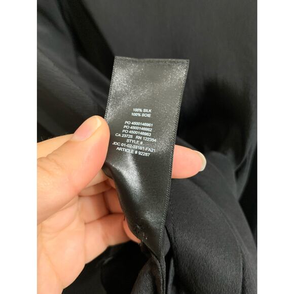 Aritzia Babaton Academy silk button up blouse in black size Small #92287 $148 - Picture 6 of 7